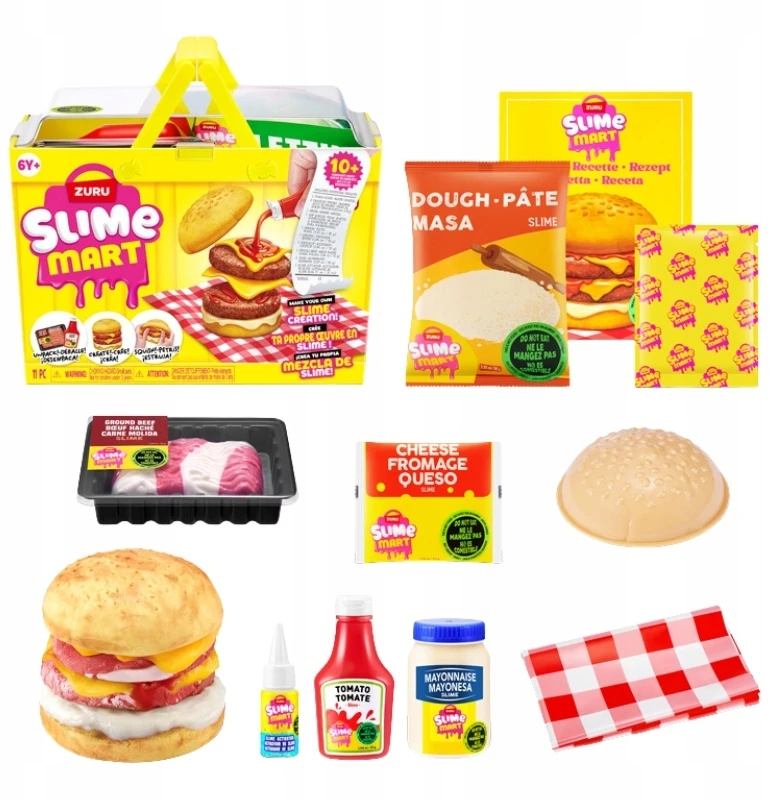 Zuru SLIME MART S1 BURGER PLASTIC DIY KŪRYBINIS RINKINYS 6+ M. ​​VAIKAMS