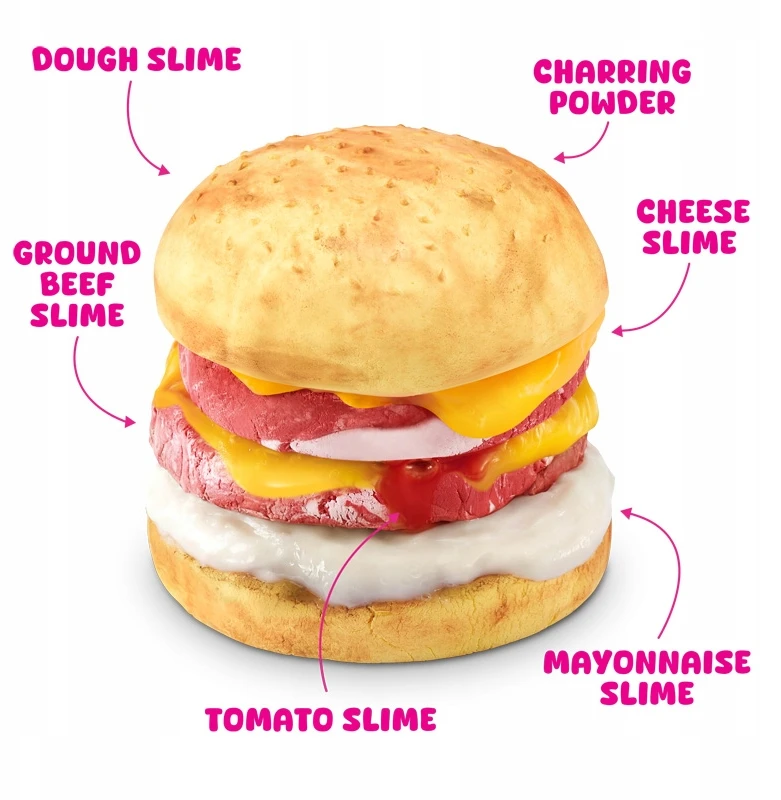 Zuru SLIME MART S1 BURGER PLASTIC DIY KŪRYBINIS RINKINYS 6+ M. ​​VAIKAMS