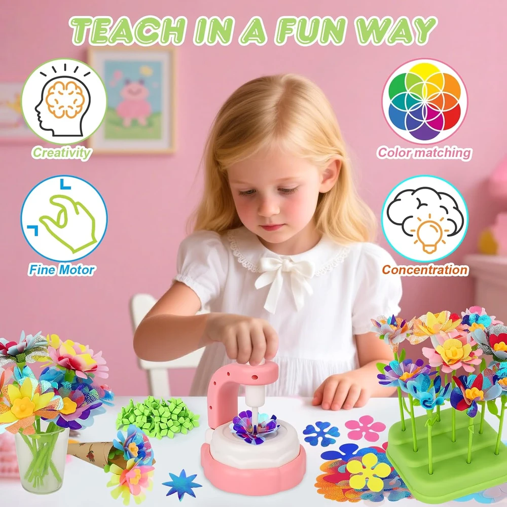 ZURYSYR MAŠINA 3D gėlėms kurti XXL Creative Set 184 vnt. „Pasidaryk pats“ puokštės