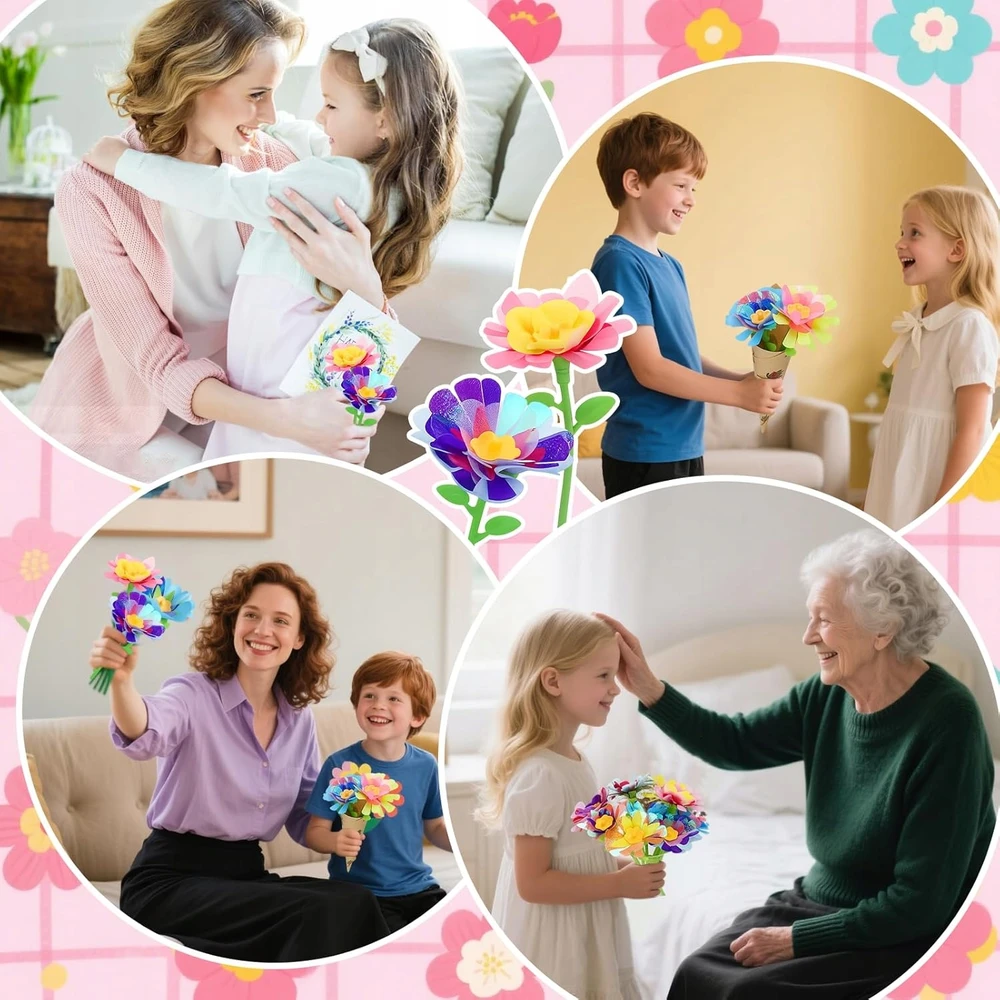 ZURYSYR MAŠINA 3D gėlėms kurti XXL Creative Set 184 vnt. „Pasidaryk pats“ puokštės
