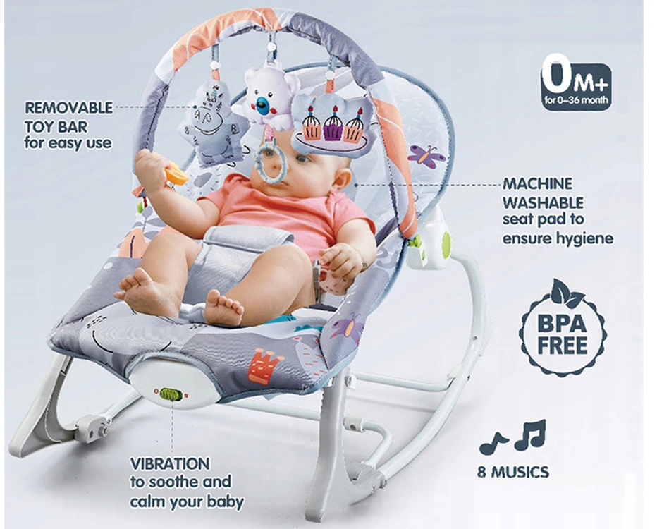 Zutto HQ BABY BED BED BED BED PLAY GROUND VIBRATIONS ROCKER 6 viename
