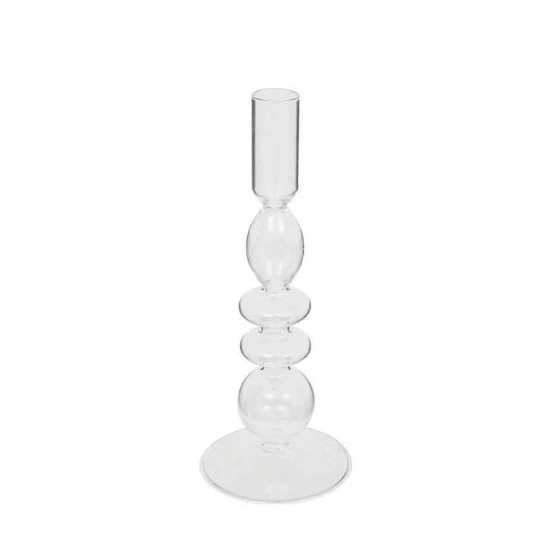 Žvakidė skaidri stiklinė D9xH22 cm Atmosphera 198207