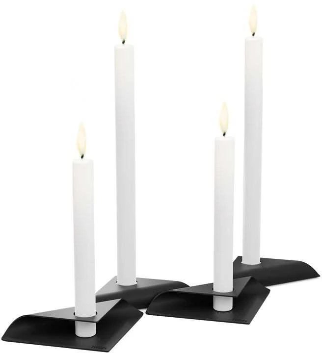 Žvakidžių rinkinys HOFATS SQUARE CANDLE juoda, 4 vnt.