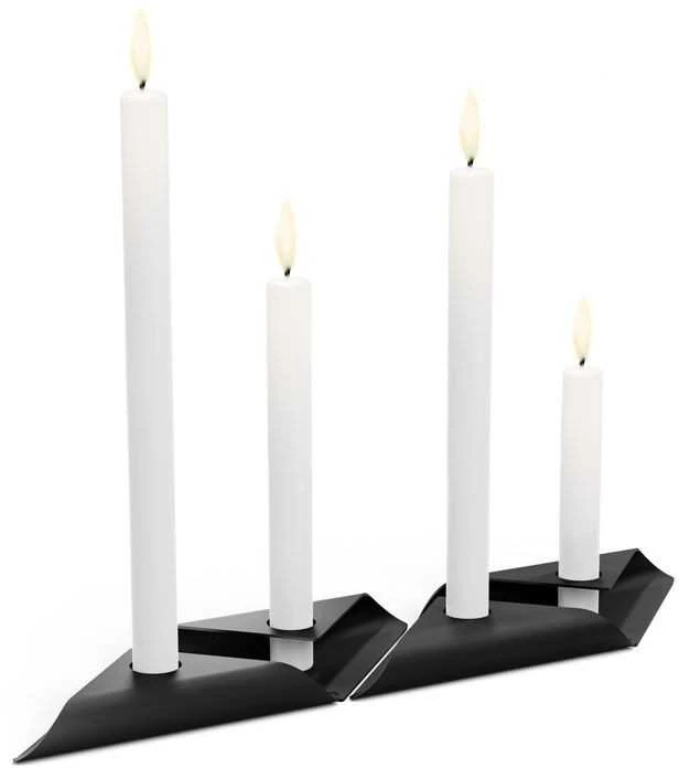 Žvakidžių rinkinys HOFATS SQUARE CANDLE juoda, 4 vnt.