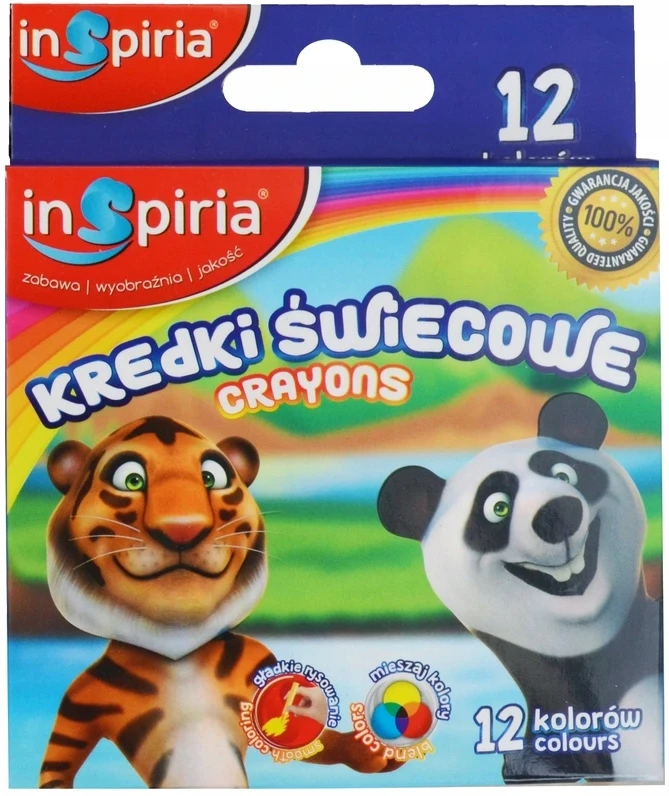 Schemat Žvakių pieštukai 12 spalvų - InSpiria