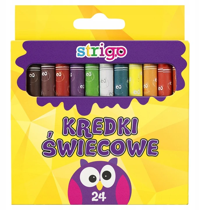 Žvakių pieštukai 24 spalvų Strigo