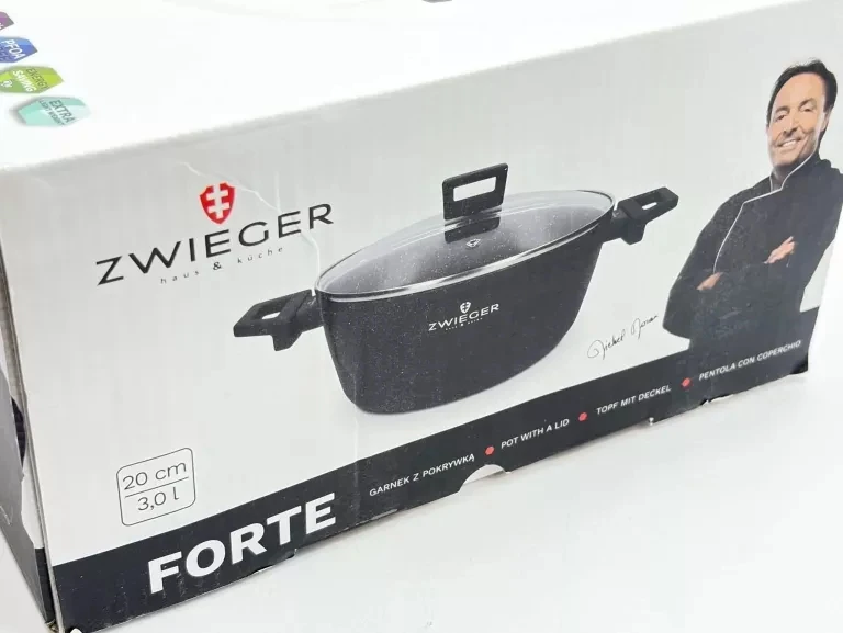 ZWIEGER FORTE PUODAS 3 L SU DANGIU 20 CM Juodas INDUKCINIS ALUMINIS