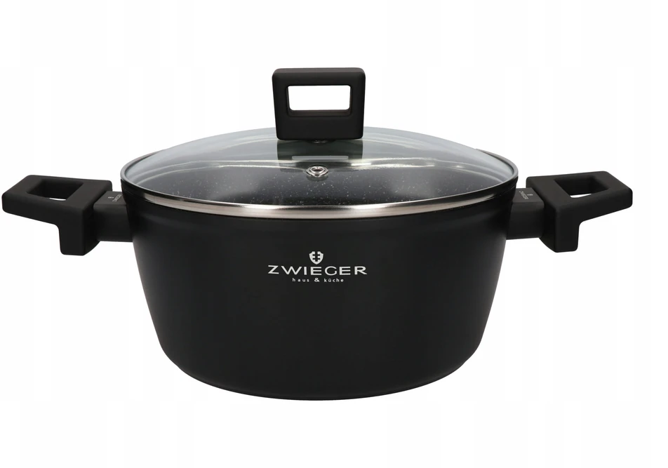 ZWIEGER FORTE PUODAS 3 L SU DANGIU 20 CM Juodas INDUKCINIS ALUMINIUMAS