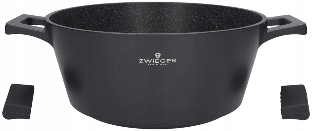 Zwieger Juodas Stone aliuminio puodas 20cm Greblon neprideganti danga