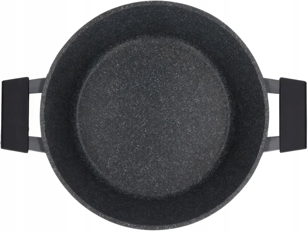 Zwieger Juodas Stone aliuminio puodas 20cm Greblon neprideganti danga