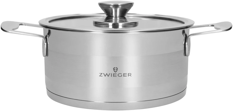 ZWIEGER PLIENINIS PUODAS SU Nelipniu dangteliu INDUKCINĖS DUJOS CALDO 20CM 2,6 L