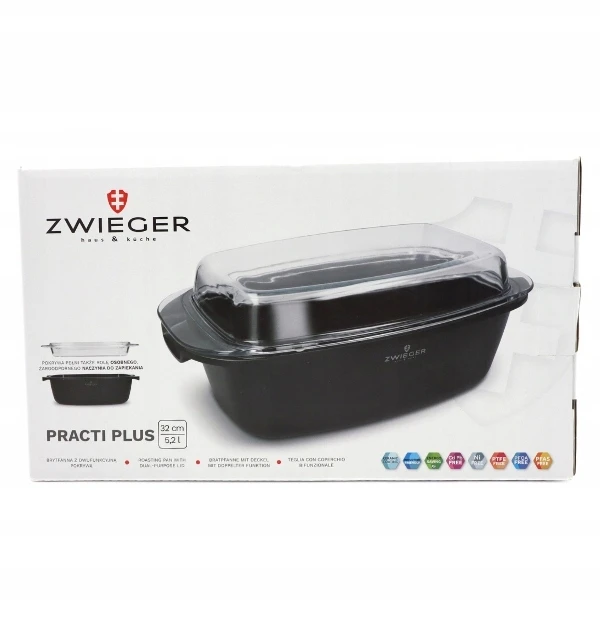 ZWIEGER PRACTI PLUS LIETUS 32 CM + 2 FUNKCIJŲ DANGIS 5,2 L NELIPA