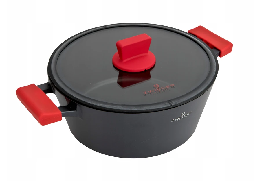 ZWIEGER PUODAS SU DANČIU ALIUMINIO NELIPAČIŲ DUJŲ OBSIDIANAS 28CM 6L