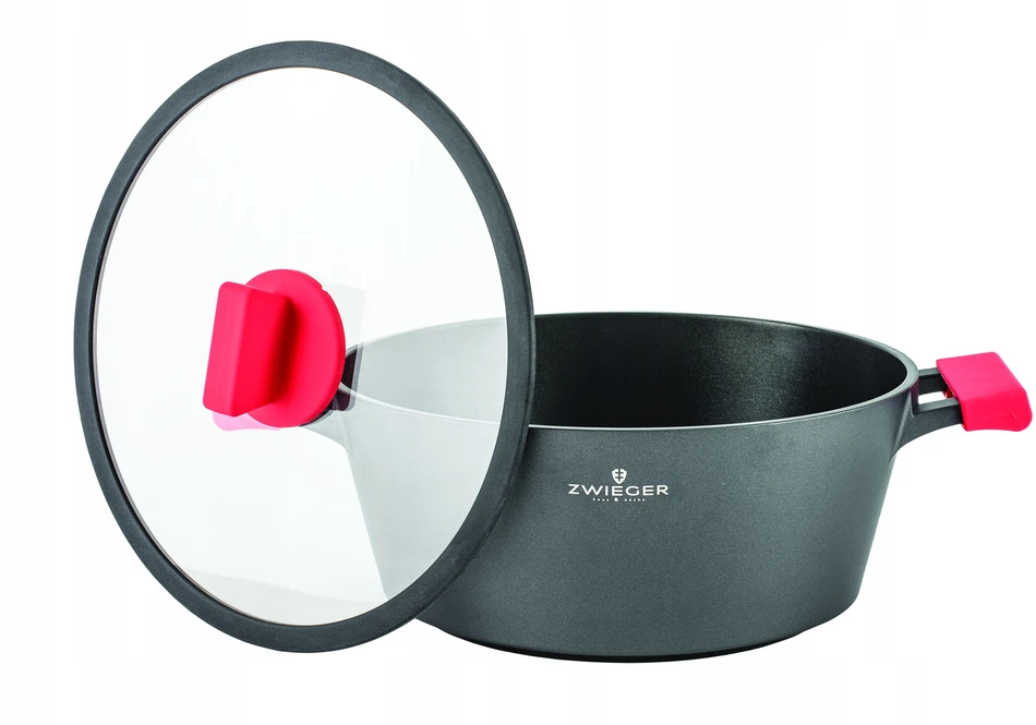 ZWIEGER PUODAS SU DANČIU ALIUMINIO NELIPAČIŲ DUJŲ OBSIDIANAS 28CM 6L