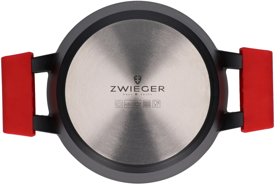 ZWIEGER PUODAS SU DANČIU ALUMINIUMINIS NEPRIKLANTAS INDUKCINIŲ DUJŲ OBSIDIANAS 20CM 2L