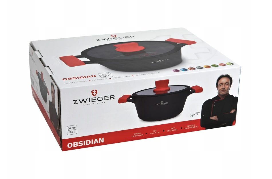 Zwieger Puodas su dangčiu 3,5 L Obsidianas