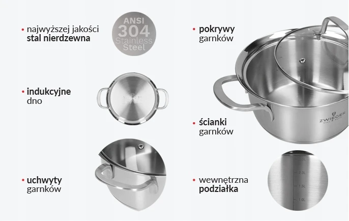 ZWIEGER SFERIC - puodas 16cm 1,25L su dangteliu