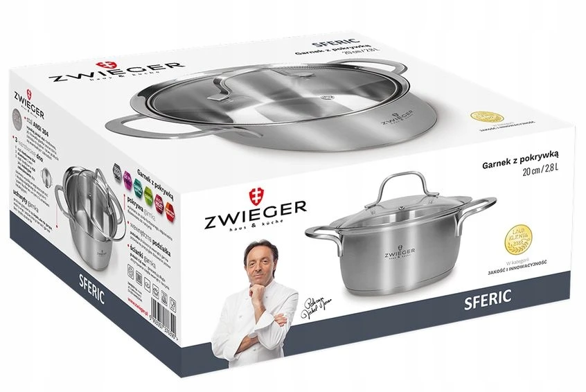 Zwieger Sferic tradicinis puodas 2.8 L, 20 cm, nerūdijančio plieno
