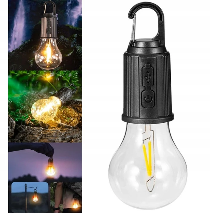 ŽYGIAUSIŲ LEMPŲ LEMPUTĖS KEMPINGAS LED LED USB STOVYKLĖS RANKENĖ