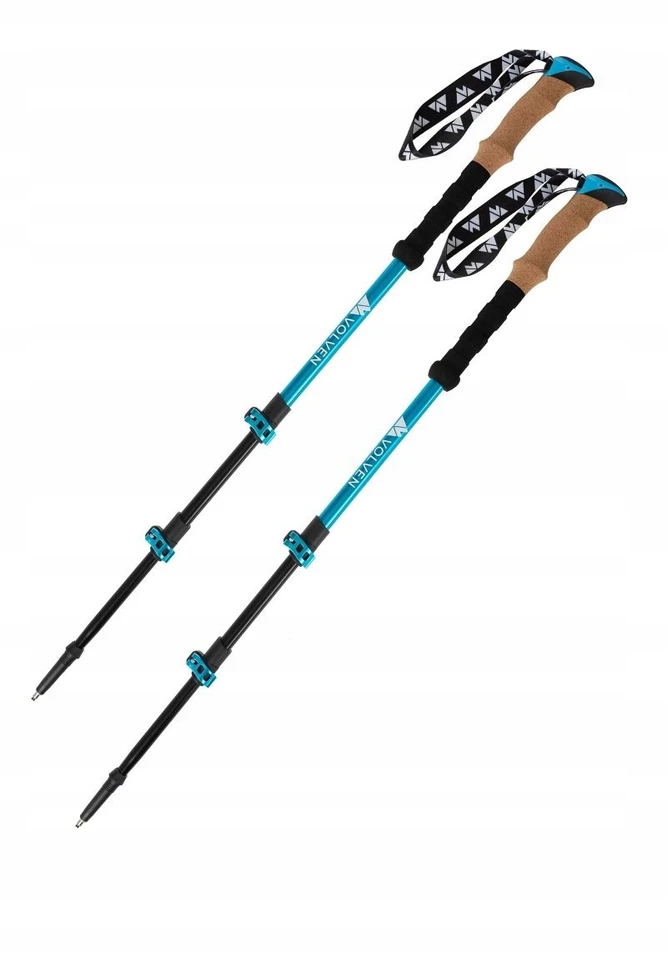 Žygio lazdelės Volven Adventure Carbon, mėlyna