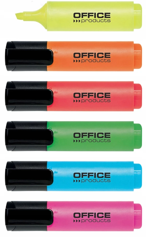Žymekliai Office Products, 6 spalvų rinkinys