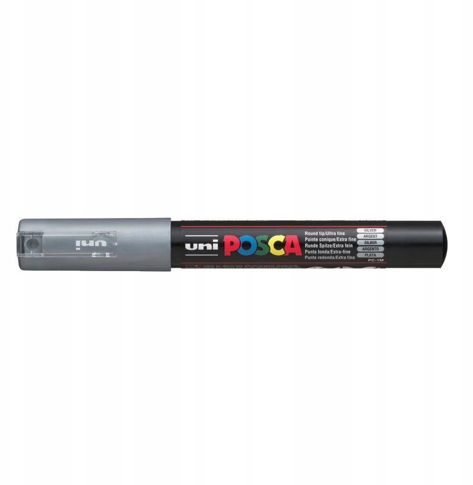 Žymeklis UNI Posca PC-1M, apvalus, 0.7 mm, sidabrinis