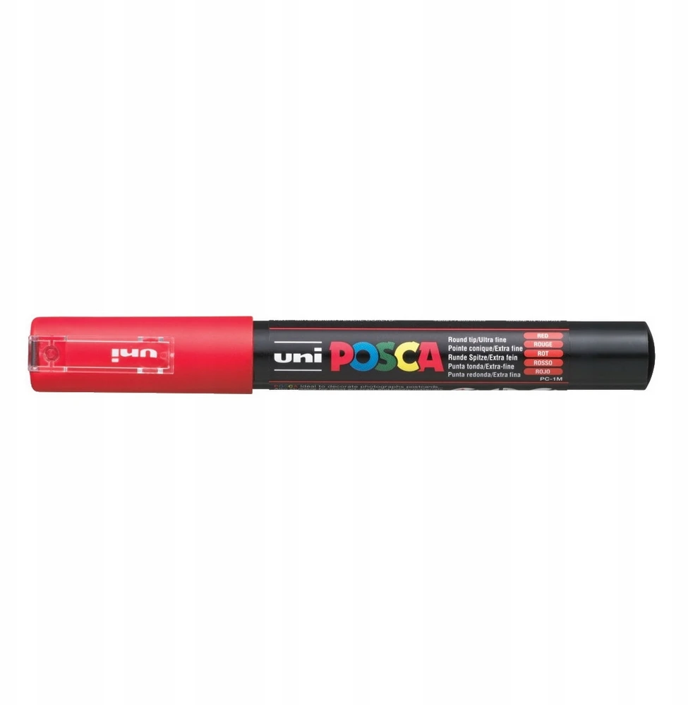Žymeklis UNI Posca PC-1M, apvalus, 0.7 mm, raudonas
