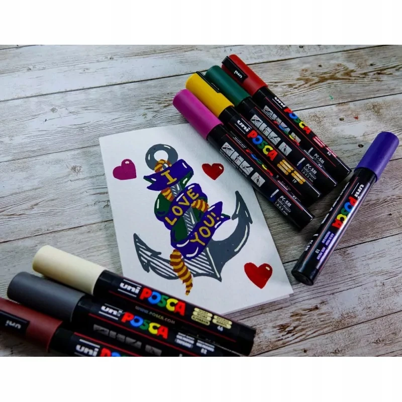 Žymeklis UNI Posca PC-1M, apvalus, 0.7 mm, mėlynas