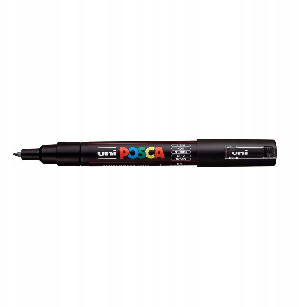 Žymeklis UNI Posca PC-1M, apvalus, 0.7 mm, juodas