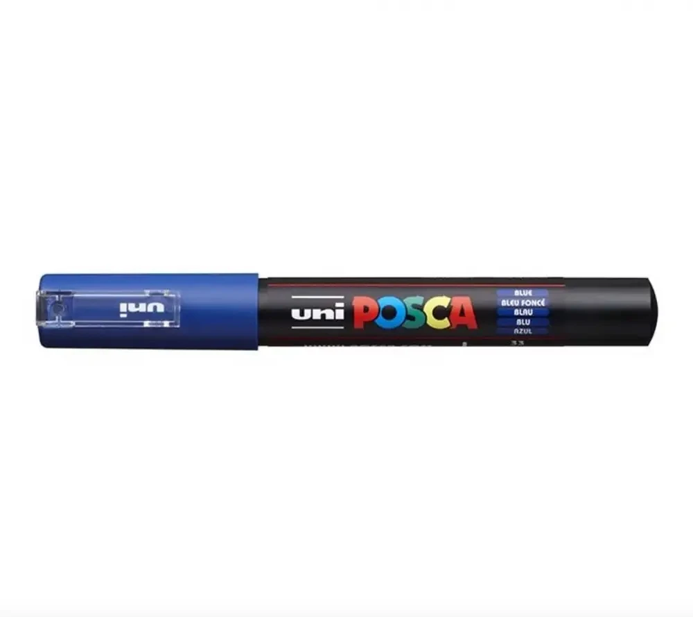 Žymeklis UNI Posca PC-1M, apvalus, 0.7 mm, mėlynas