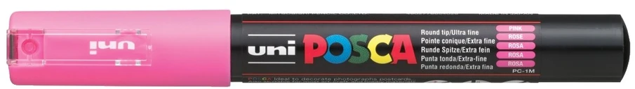Žymeklis UNI Posca PC-1M, apvalus, 0.7 mm, rožinis