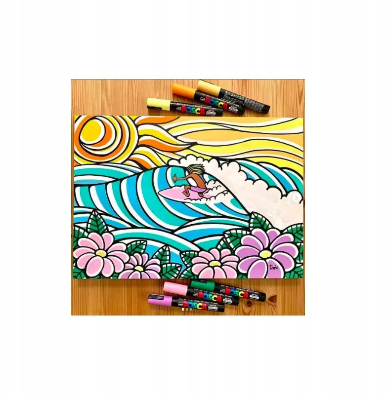 Žymeklis UNI Posca PC-1M, apvalus, 0.7 mm, mėlynas