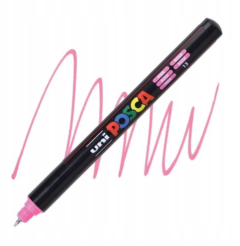 Žymeklis UNI Posca PC-1MR, adatiniu galu, 0.7 mm, rožinis
