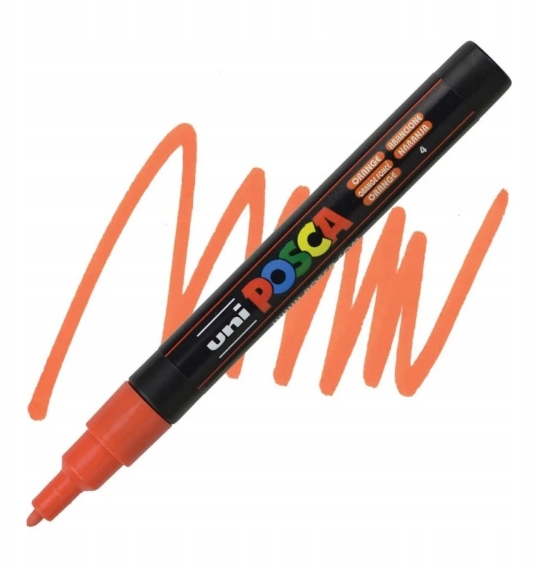Žymeklis UNI Posca PC-3M, apvalus, 0.9 - 1.3 mm, oranžinis
