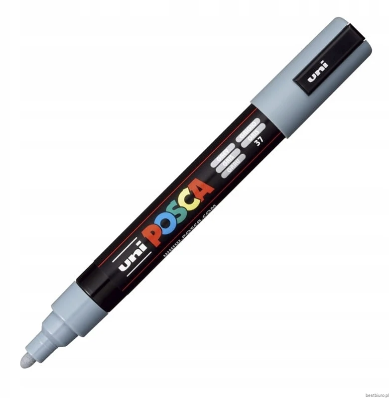 Žymeklis UNI Posca PC-5M, apvalus, 1.8 - 2.5 mm, pilkas