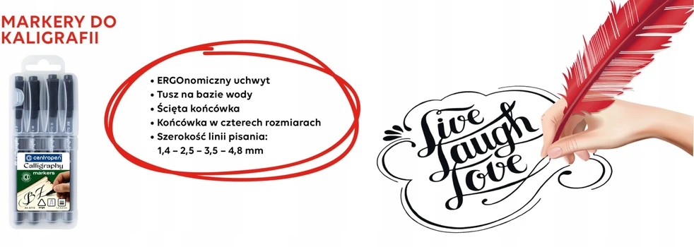 Žymeklių rinkinys Centropen Calligraphy 8772 1,4-4,8 mm 4 vnt.