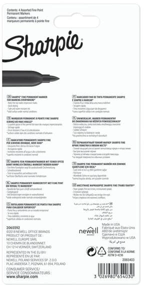 Permanent Marker Set Sharpie Fine Fun - 4 Colors