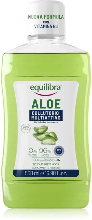"Equilibra Fluor Aloe Triple Action" Burnos skalavimo skystis 500ml