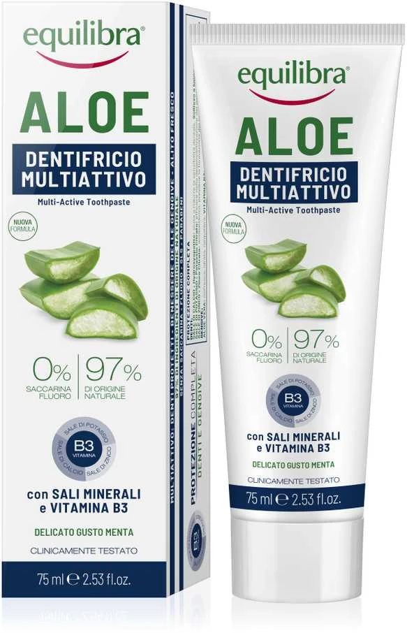 Dantų pasta su alavijo ekstraktu Equilibra Aloe Gel Triple Action 75 ml