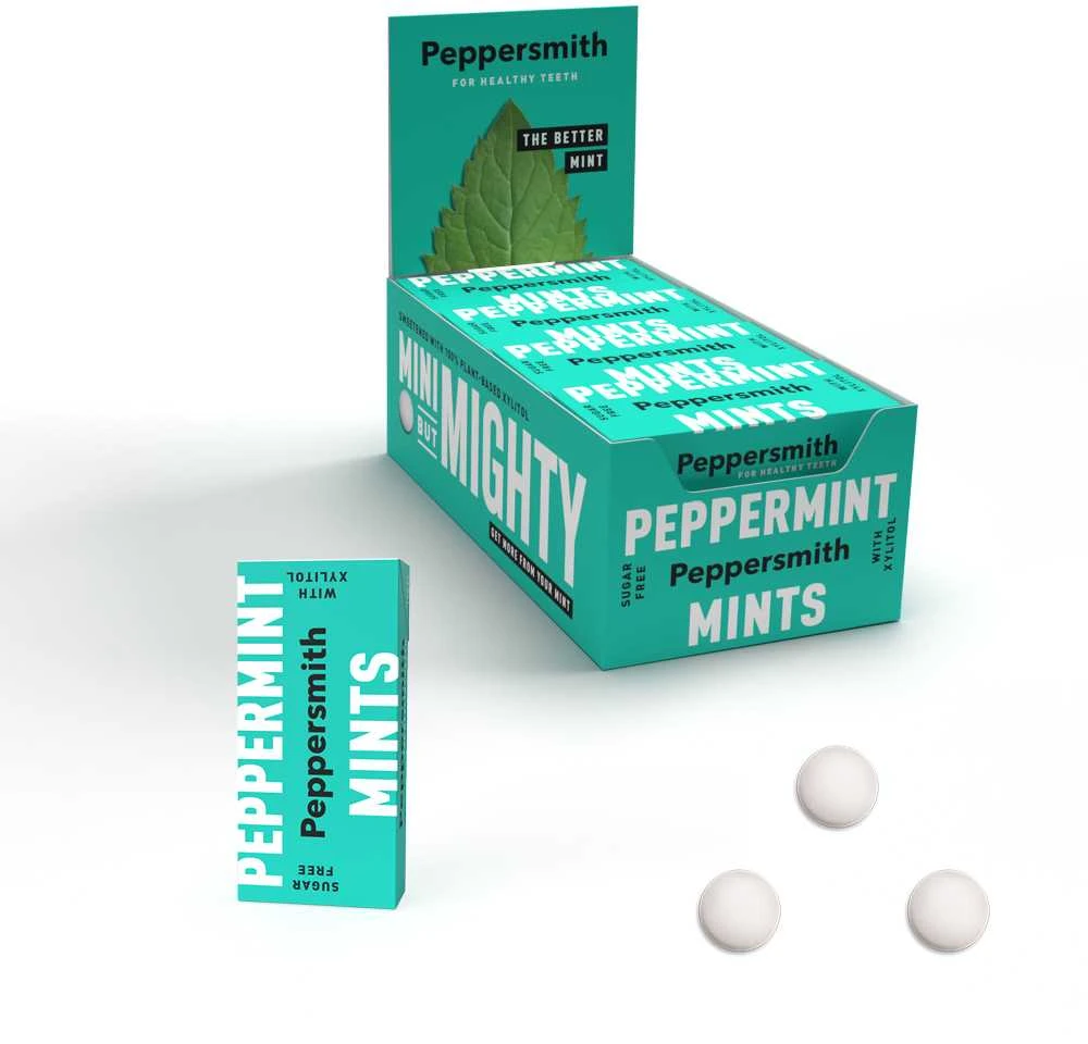 Peppersmith konfektai su ksilitoliu ir pipirmėtės skoniu, 25 vnt.