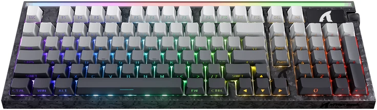 ATTACK SHARK R98 HE Carbon Fiber Moonlight Night laidinė klaviatūra su Rapid Trigger ir Magnetic Switch jungikliais, C01 Ultra RGB Coiled Cable laidu (2026-10-08 10:30:48)