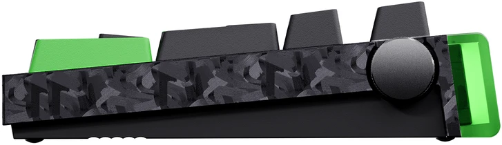 ATTACK SHARK R98 HE Carbon Fiber Neon Žalias laidinė klaviatūra su Rapid Trigger ir Magnetic Switch jungikliais, C01 Ultra RGB Coiled Cable laidu