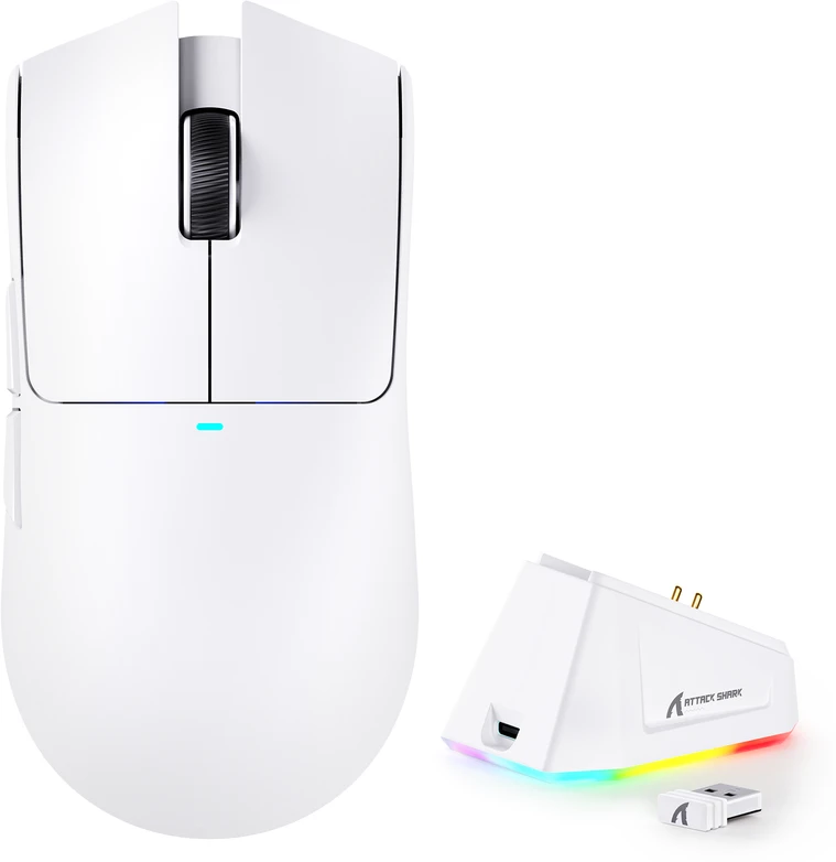 ATTACK SHARK X11 Wireless Belaidė Žaidimų Pelė | Baltas