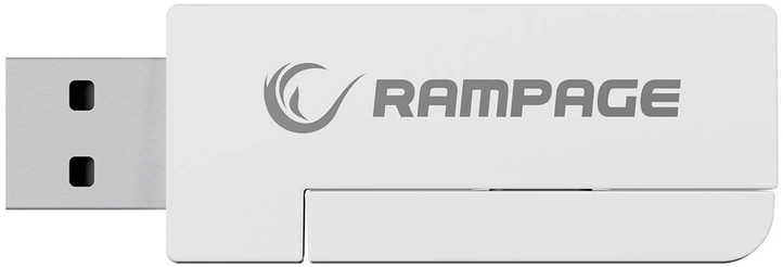 Ausinės su mikrofonu Rampage RETSU Baltos/Pilkos Belaidės 2.4G Bluetooth