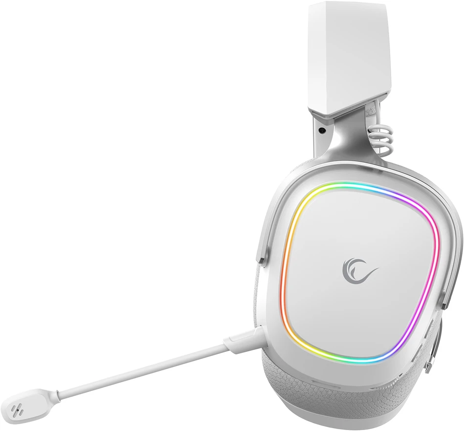 Ausinės su mikrofonu Rampage RETSU Baltos/Pilkos Belaidės 2.4G Bluetooth