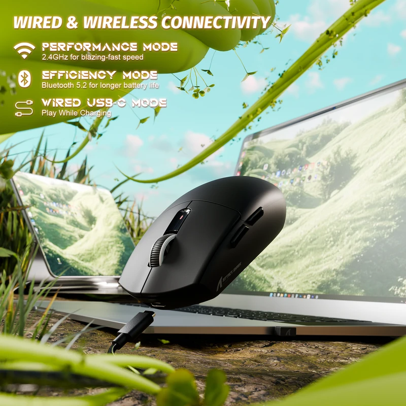 Belaidė žaidimų pelė Attack Shark G3 Pro Juodas