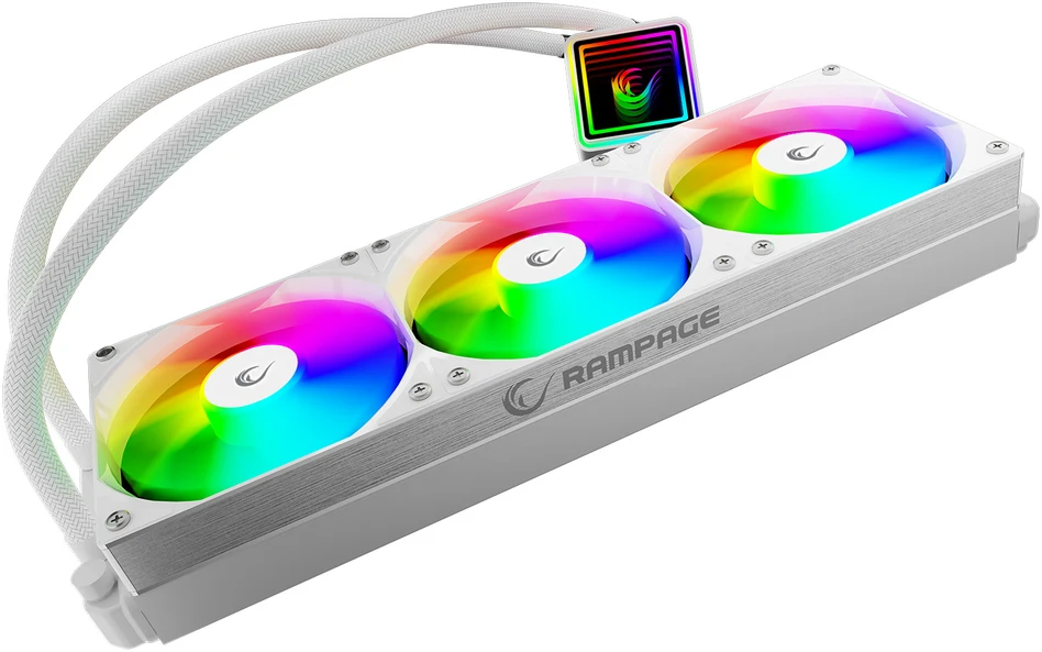 CPU AUŠINTUVAS RAMPAGE INFINITE V360 Baltas ARGB LGA1700/1851/AM5 360mm Liquid Cooler