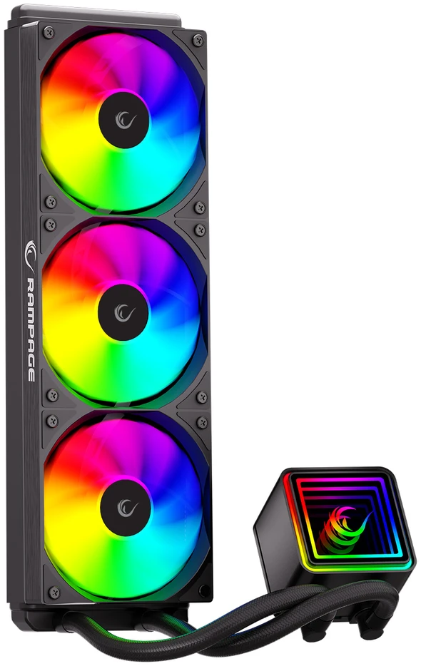CPU AUŠINTUVAS RAMPAGE INFINITE V360 Juodas ARGB LGA1700/1851/AM5 360mm Liquid Cooler