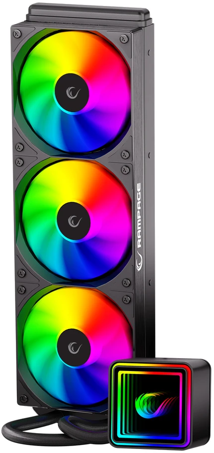 CPU AUŠINTUVAS RAMPAGE INFINITE V360 Juodas ARGB LGA1700/1851/AM5 360mm Liquid Cooler