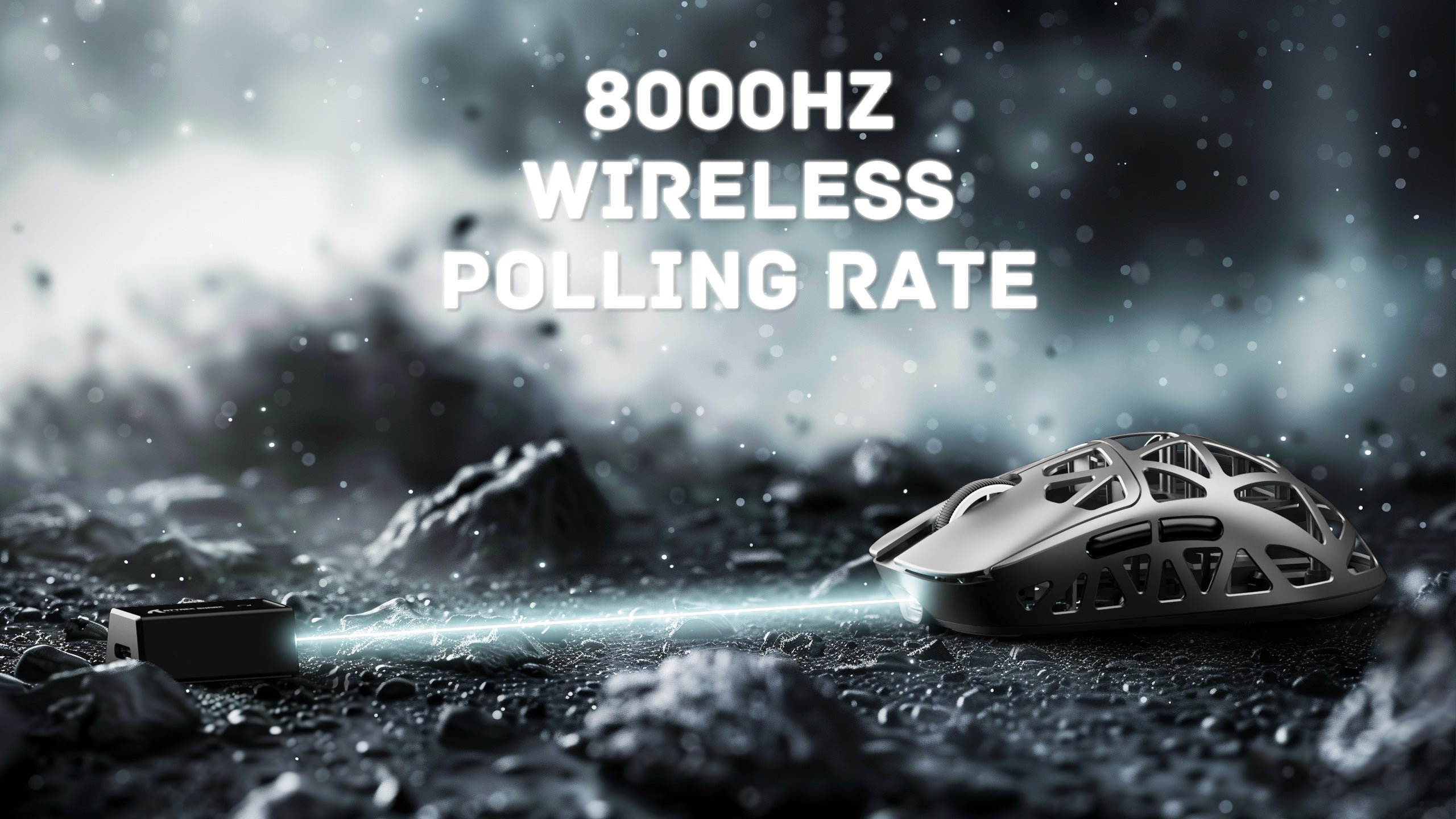Bevielė žaidimų pelė Attack Shark R2 Violetinė / Mėlyna PAW3950 8000 Hz 42000 DPI 45g aprašymas - Prekės nuotrauka